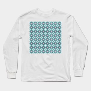 Geometric Triangles Colorful Print Pattern Pastel Long Sleeve T-Shirt